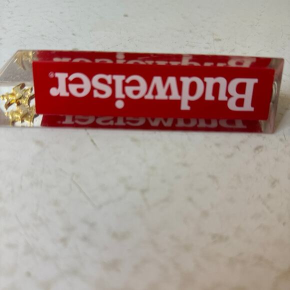 Budweiser Acrylic Lucite 3 Sided Beer Tap Handle   Eagle Retro Vintage - Picture 3 of 6